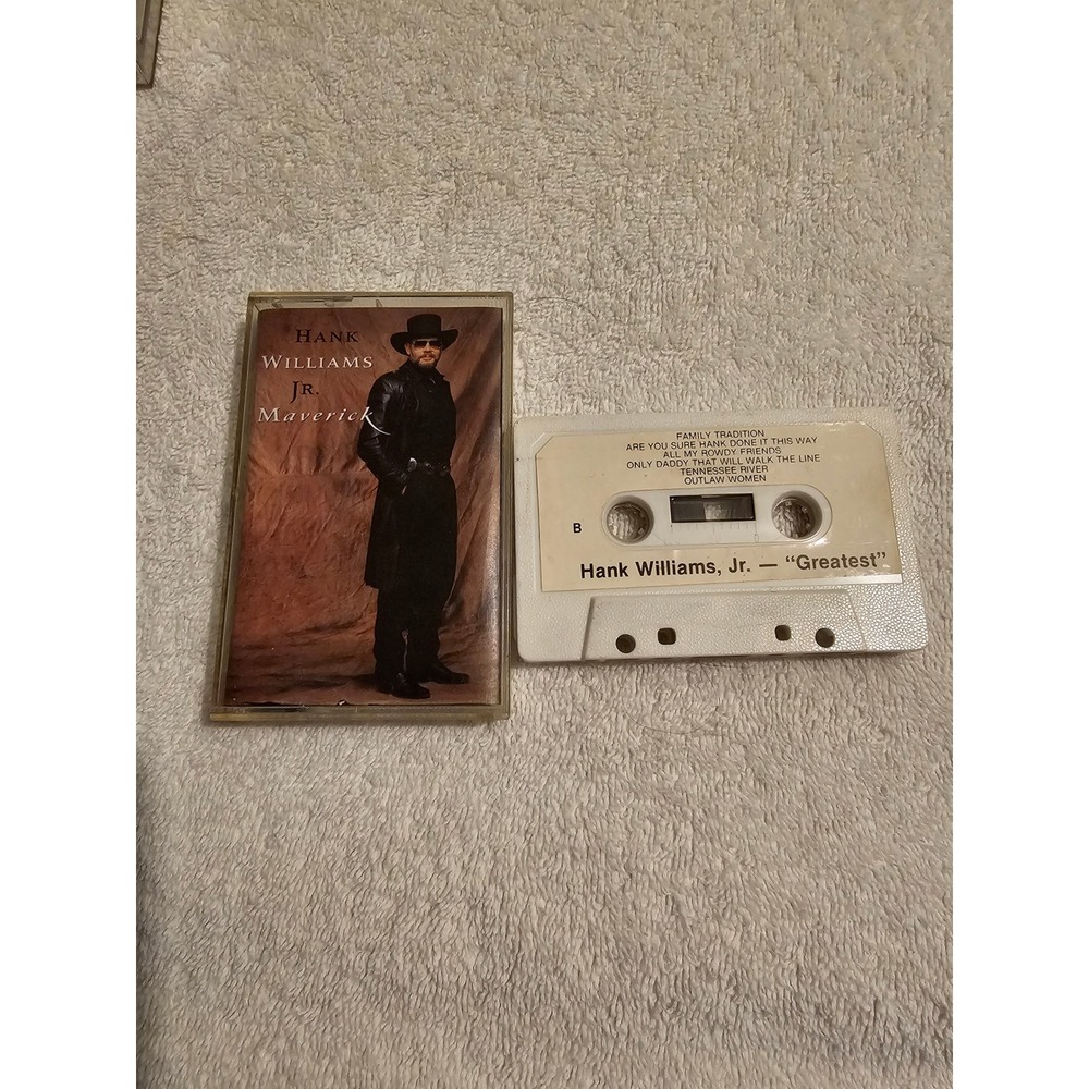 Hank Williams Jr Cassette Tapes Maverick Greatest Country Music Lot